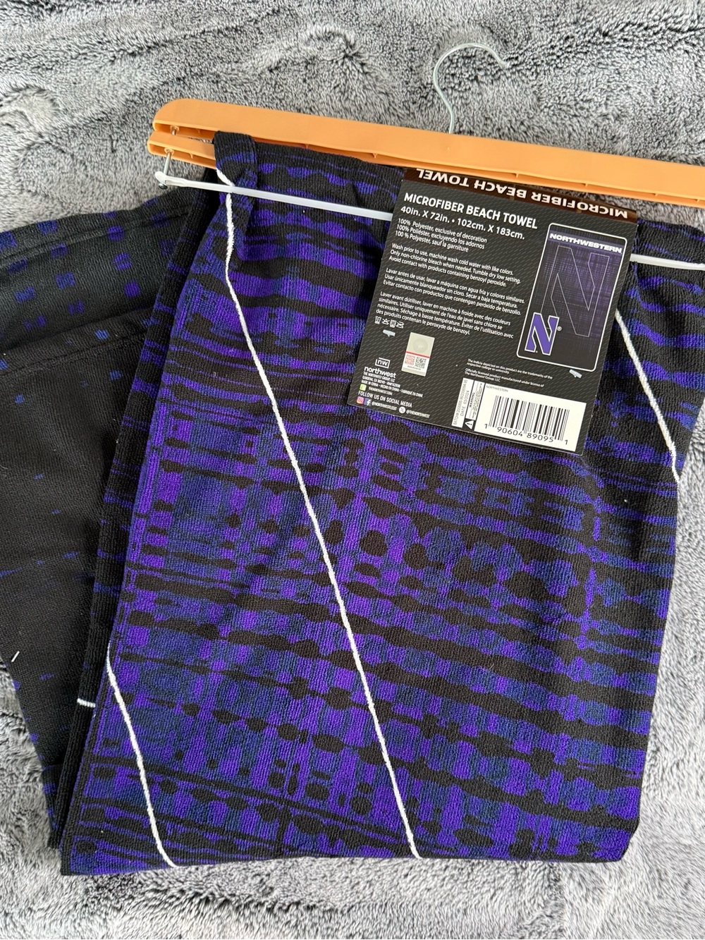 Northwestern University Large Beach Towel 40x72 inches Microfiber